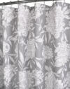 Park B. Smith Peony Watershed Shower Curtain, Antique Silver/White