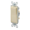 Leviton 5601-2T 15 Amp, 120/277 Volt, Decora Rocker Single-Pole AC Quiet Switch, Residential Grade, Grounding, Light Almond