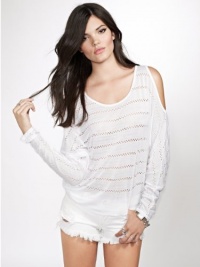 GUESS Knit Cold-Shoulder Top