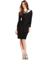 A sprinkle of sequins add sparkle to this GUESS dress, perfect for holiday soiree style!