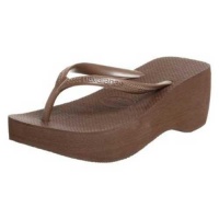 Havaianas High Look Flip Flops Dark Brown