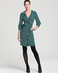 Fluid silk lends vibrant movement to a classic kate spade new york dress for an effortlessly chic approach to everyday style. Polish off the look with pumps and transition from desk to drinks with ease.