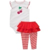 Carters Little Cutie Cherry Tutu Legging Set RED 6 Mo