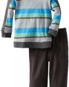 Splendid Littles Baby-Boys  Zuma Stripe Pant Set, Fin, 12-18