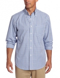 IZOD Men's Long Sleeve Essential Tattersail Button Down Shirt