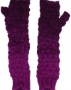 Echo Design Women's Ombre Bobble Fingerless Glove, Grape, One Size