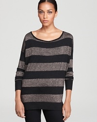 Here's the scoop: Stripes continue to be a hot trend for fall, updated in darker hues.