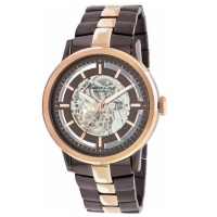 Kenneth Cole New York Men's KC9031 Automatic Brown Ion-Plating Rose Gold Transparent Clear Dial Watch