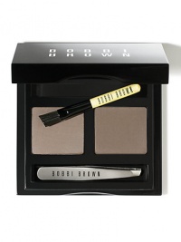 Well-groomed brows instantly give you a more polished look. It's easy with Bobbi's new Brow Kit featuring two shadows to define and fill in the brows, a two-sided mirror plus a mini tweezer and brow brush.