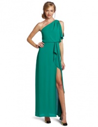 BCBGMAXAZRIA Women's Kendal One Shoulder Gown, Ultra Green, 2