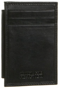 Kenneth Cole Reaction Wall Street Black Bifold Card Case Wallet with Money Clip