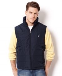 Add this vest from Nautica for some seasonal preppy layering.