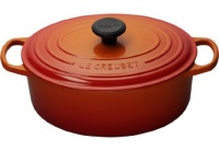 Le Creuset Signature Enameled Cast-Iron 5-Quart Oval French Oven, Flame