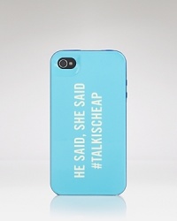 Say it like you mean it with this kate spade new york iPhone case, which is splashed with a playful motto.