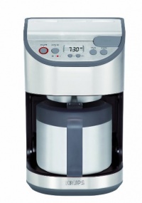 KRUPS KT611D50 Precision Programmable 10-Cup Coffee Maker with Thermal Carafe, Grey and Stainless Steel