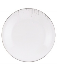 Bone china with platinum edges drips glittering icicles on slick, snowy white from Lenox Lifestyle dinnerware. The dishes, like this Platinum Ice dinner plates, are a recipe for cool in modern decor, delivering unique, unforgettable style to quiet meals and casual get-togethers. (Clearance)