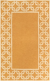 Liora Manne Spello Chain Border Rug, 24-Inch by 8-Feet, Orange