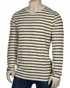 Vince Black Stripe Crewneck Sweater XX-Large Thermal Cotton XXL