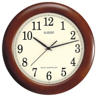 La Crosse Technology WT-3122A 12 1/2-Inch Wood Atomic Analog Clock