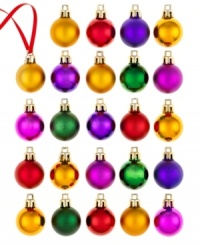 Simply timeless and made to last, Kurt Adler's mini ball ornaments lend brilliant shine to your tree in a mix of classic and cool new Christmas colors.