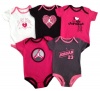 Nike Jordan Baby Lap Shoulder Bodysuit 5 PCS with Different Color and Jordan Sign Pattern; PLUS A FREE GIFT CELL PHONE ANTI-DUST PLUG