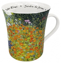 Konitz 12-Ounce Les Fleurs Chez Les Peintres Klimt Mugs, Assorted, Set of 4