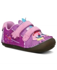 A cute cartoon Abby Cadaby on this Stride Rite sneaker makes putting on shoes even more fun for her.