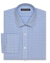 Michael Kors Check Dress Shirt - Regular Fit, French Cuffs