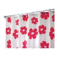 InterDesign Poppy Shower Curtain, Red