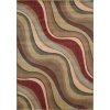 Nourison Zanibar Multicolor Waves 2.0-Feet by 5.9-Feet Polyacrylic Area Rug