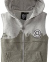 LRG - Kids Boys 2-7 Little Artist Driven Hooded Vest, Ash Heather, 5