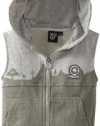 LRG - Kids Boys 2-7 Toddler Artist Driven Hooded Vest, Ash Heather, 4T