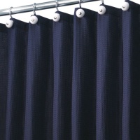 InterDesign York Shower Curtain, Navy