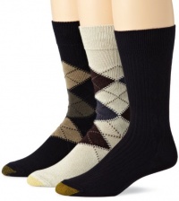 Gold Toe Men's Argyle Texture 3 Pack