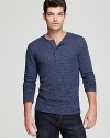 Shades of Grey Polka Dot Henley