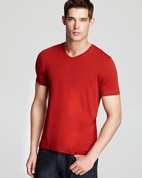 The enchantingly soft cotton of this casual tee ensures it will become a go-to favorite.