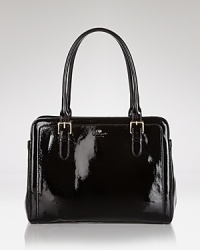 Crafted of patent leather, this kate spade new york tote is a little bit glossy with practical proportions.