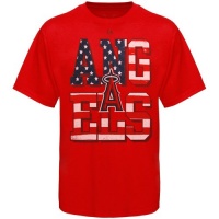 MLB Majestic Los Angeles Angels of Anaheim Youth Star Spangled T-shirt - Red