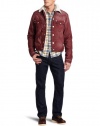 True Religion Men's Jimmy Corduroy Sherpa Jacket, Light Burgundy, X-Large