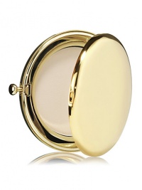 Sleek golden compact goes where you go for quick touch-ups anytime. The compact comes filled with Lucidity Translucent Pressed Powder. Refills available; use the Small (0.1 oz.) size. Luminous finish. Comes with a luxurious puff. Made in USA. 