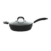 Designed for exceptionally fast and efficient cooking, this durable forged-aluminum sauté pan from Ballarini features four layers of non-stick coating for a lifetime's worth of reliable performance. Its patented stainless induction base is suitable for all types of stoves, and ergonomically designed stay-cool handles make it comfortable to use and easy to clean.