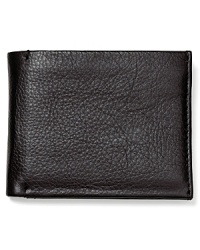 Shrunken calfskin provides a rich texture to this fine wallet from John Varvatos, the perfect host for all your everyday essentials.