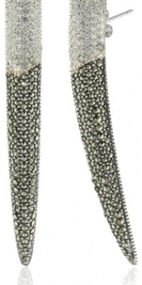 Judith Jack Mesh Allure Sterling Silver, Crystal and Marcasite Drop Earrings