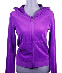 Juicy Couture Winter Iris Purple Velour Original Zip Hoodie