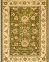 Area Rug 6x9 Rectangle Traditional Sage - Ivory Color - Safavieh Lyndhurst Rug from RugPal