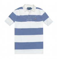 Polo by Ralph Lauren Men Custom Fit Wide Stripes Rugby Polo T-shirt