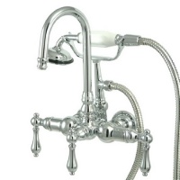 Kingston Brass CC8T1 Vintage Leg Tub Filler with Hand Shower, Polished Chrome