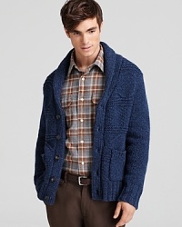 Jack Spade's wool sweater with classic shawl collar boasts debonair style and plush warmth.