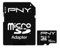 PNY 16 GB microSDHC Flash Memory Card P-SDU16G10-AZ [Amazon Frustration-Free Packaging]