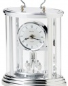 Amesbury II Silver Finish 8 1/4 High Bulova Carriage Clock